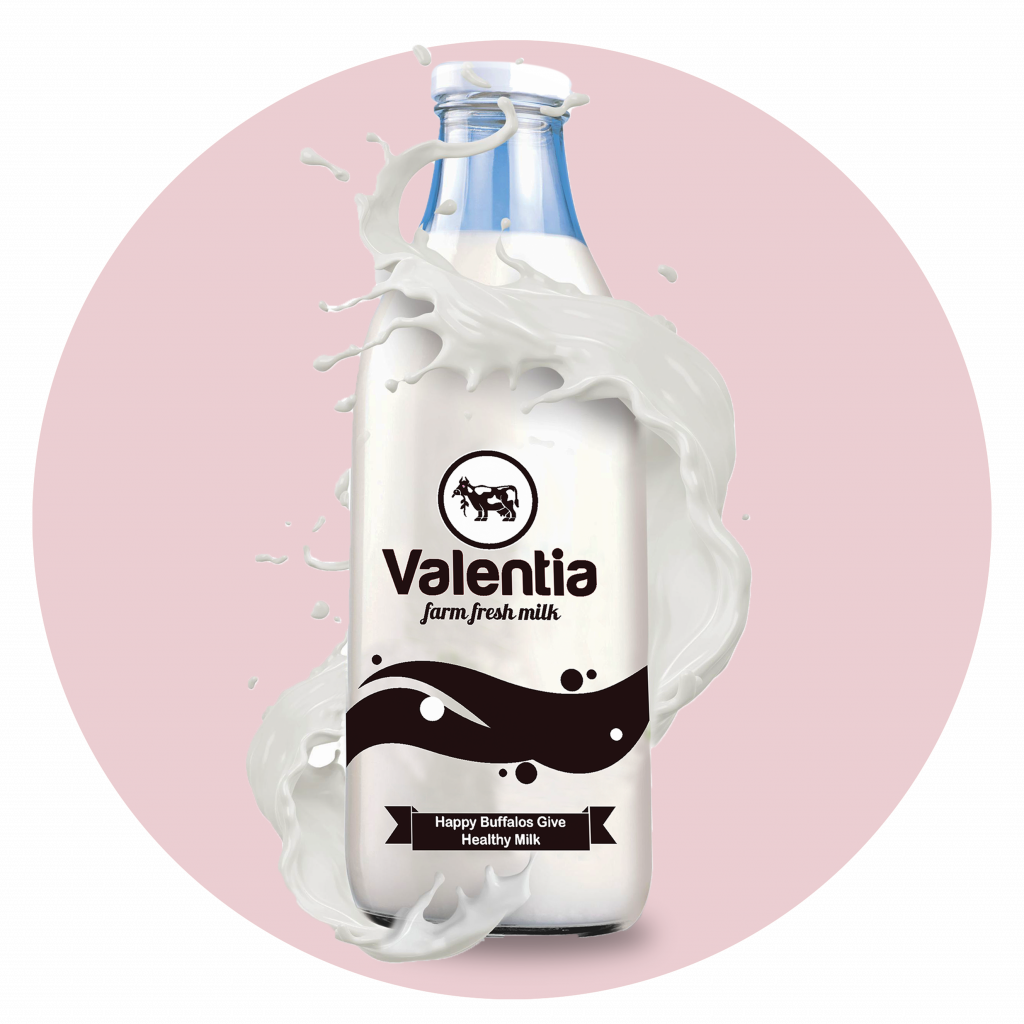 Valentia Pure Buffalo Milk Glass Bottle