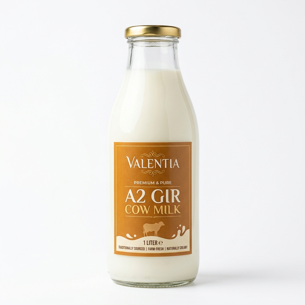 A2 Gir Cow Milk in Glass Bottle